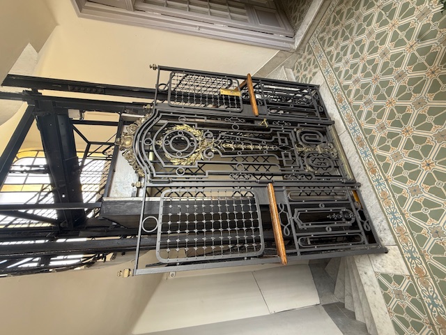 Classic hotel elevator