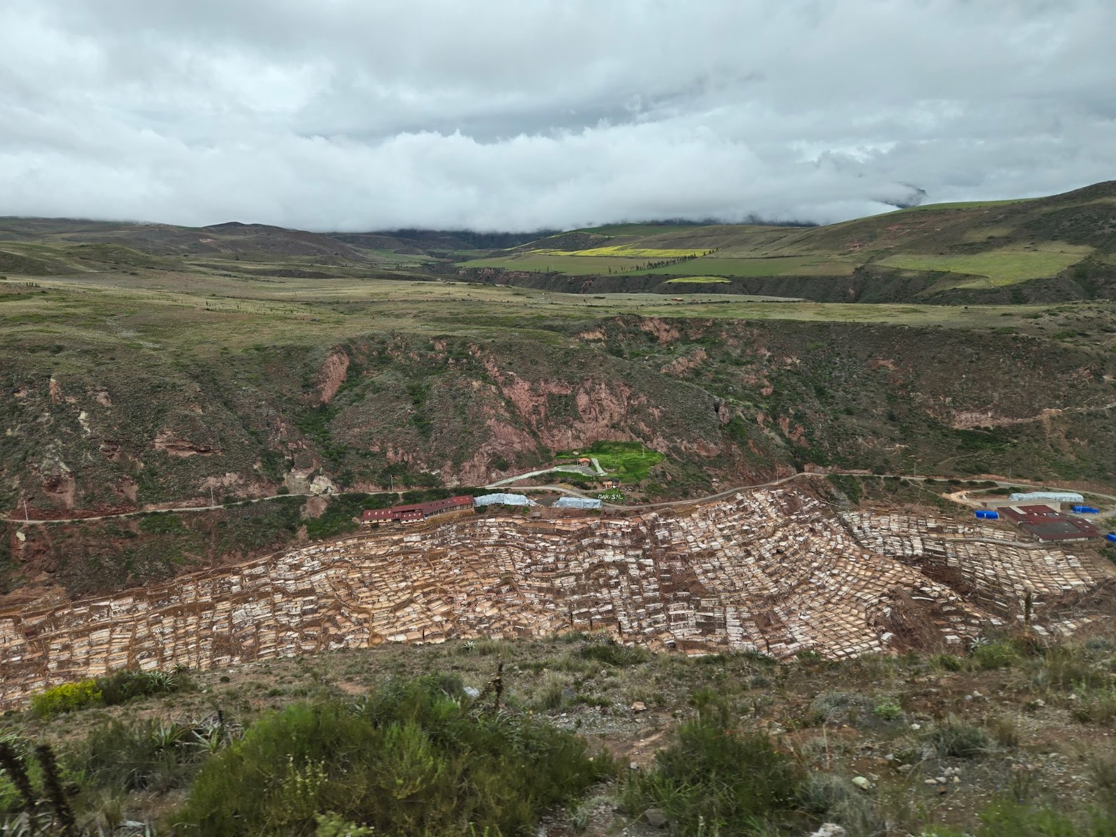 Panoramic view of the Maras Salt Mines from above